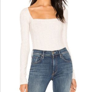 NWOT Free People Beside Me Bodysuit in Sand